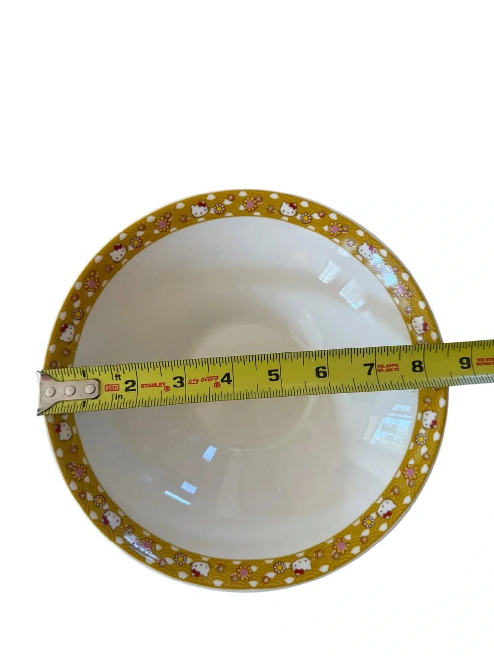 Hello Kitty Sanrio 30 oz Ceramic Ramen Bowl Pink Floral 9” Bowl Only